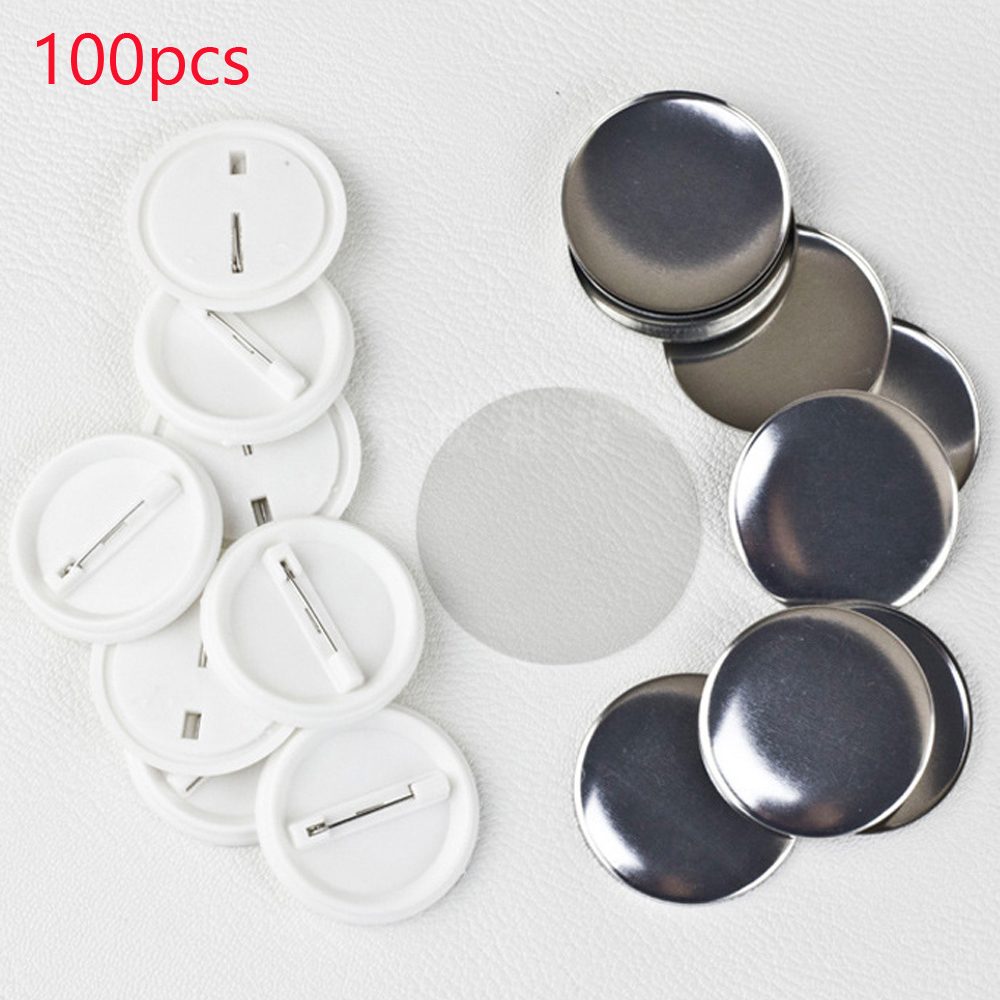 100Pcs/set Plastic Blank Badge – Button Badge Blank Bewertung und Preis