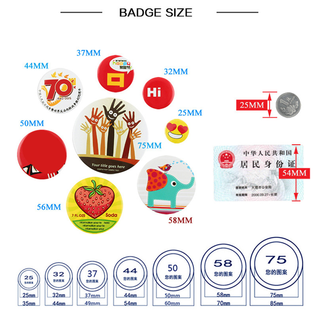 100Pcs/set Plastic Blank Badge – Button Badge Blank Bewertung und Preis