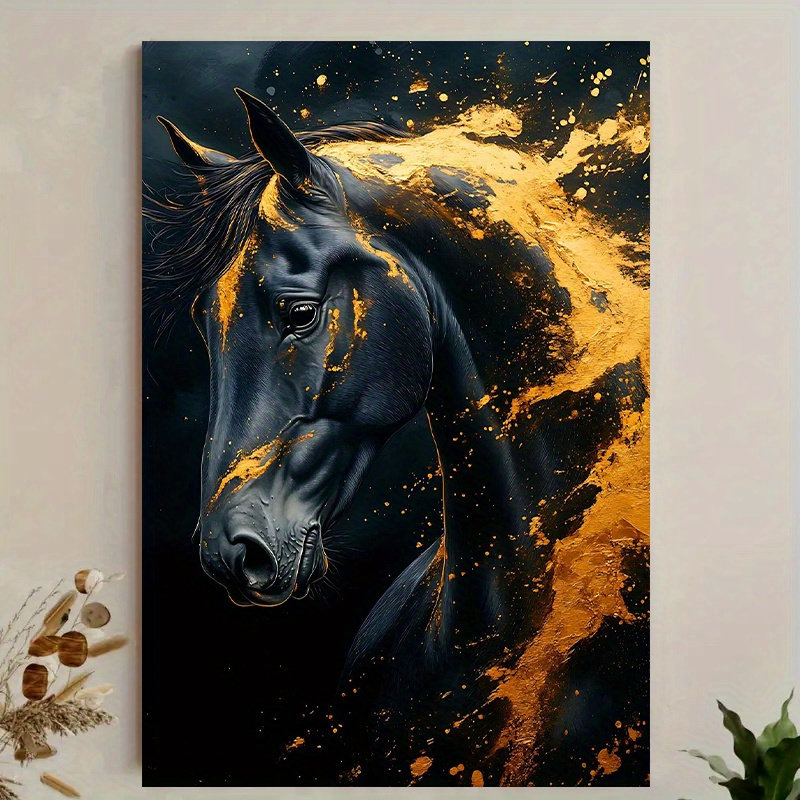1pc Elegant Black Horse Canvas – Canvas Wrap Ready Bewertung und Preis