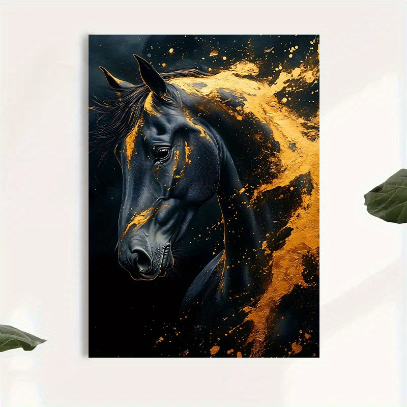 1pc Elegant Black Horse Canvas – Canvas Wrap Ready Bewertung und Preis