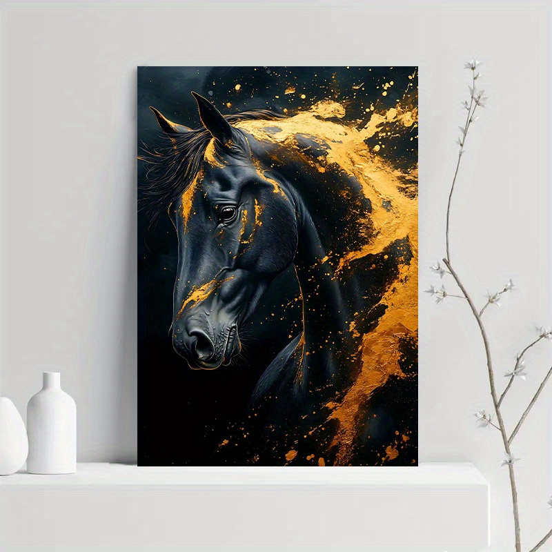1pc Elegant Black Horse Canvas – Canvas Wrap Ready Bewertung und Preis