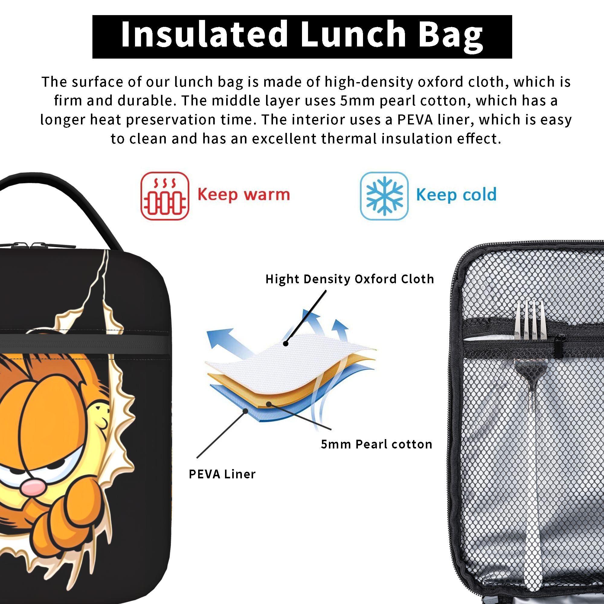 Garfielded Insulated Lunch Bag – Tote Bag Sublimation Bewertung und Preis