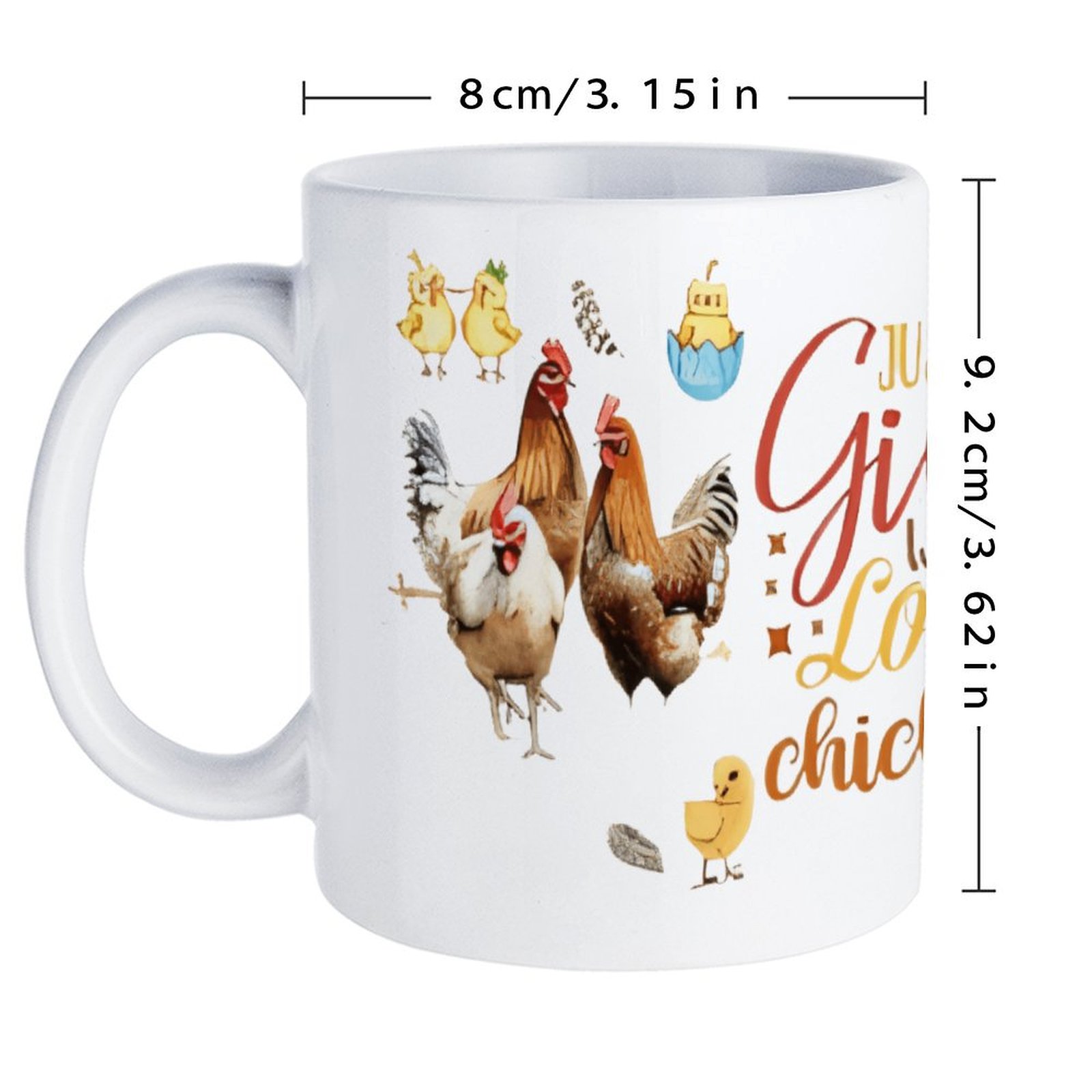 Just A Girl Who Loves Chickens – Sublimation Mug White Bewertung und Preis