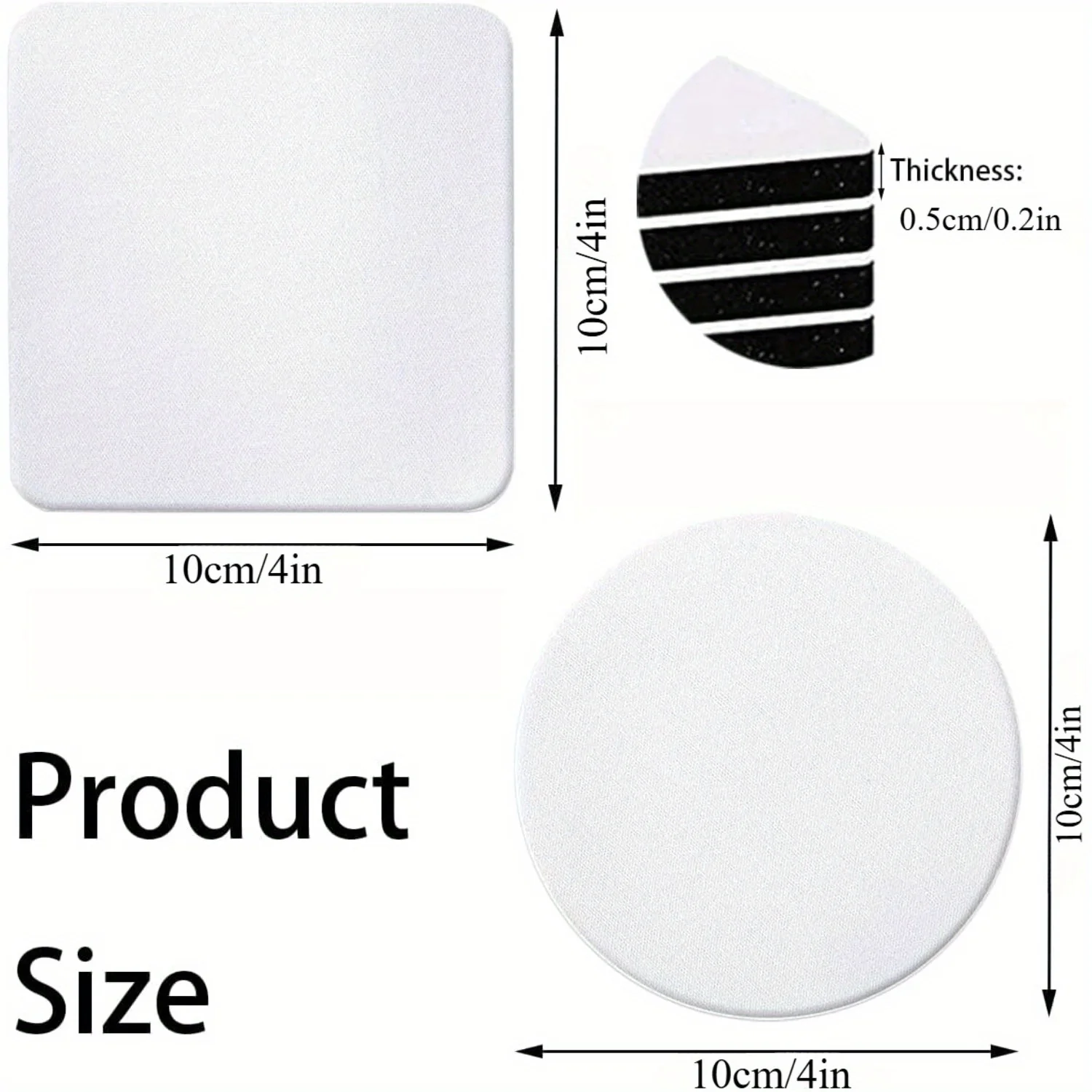 30/50 Pcs Square and Round Sub – Coaster Sublimation Blank Bewertung und Preis