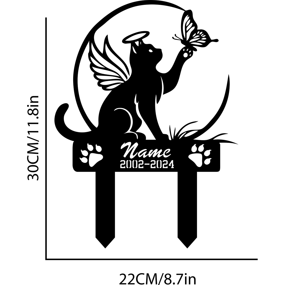 Cat Garden Stake - Metal Cat w – Yard Sign Blank Bewertung und Preis