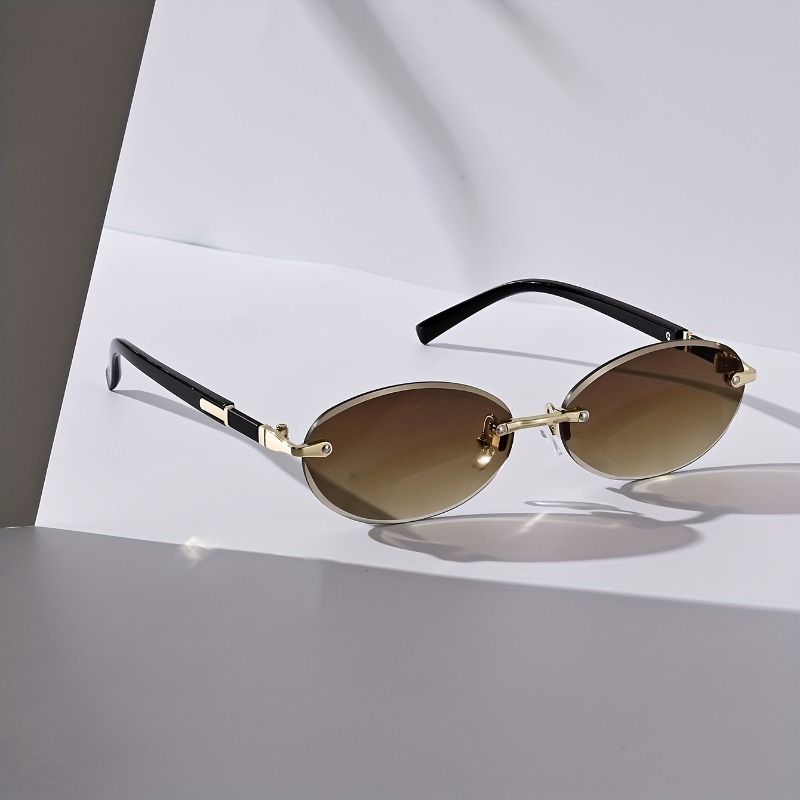 Sexy Small Oval Punk Sunglasse – Metal Photo Panel Bewertung und Preis
