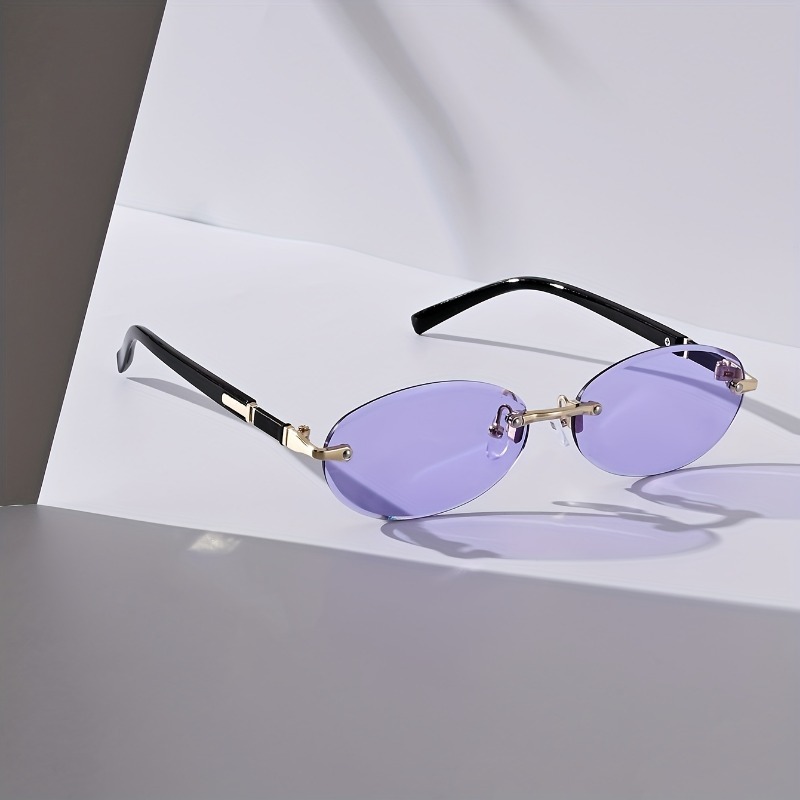 Sexy Small Oval Punk Sunglasse – Metal Photo Panel Bewertung und Preis