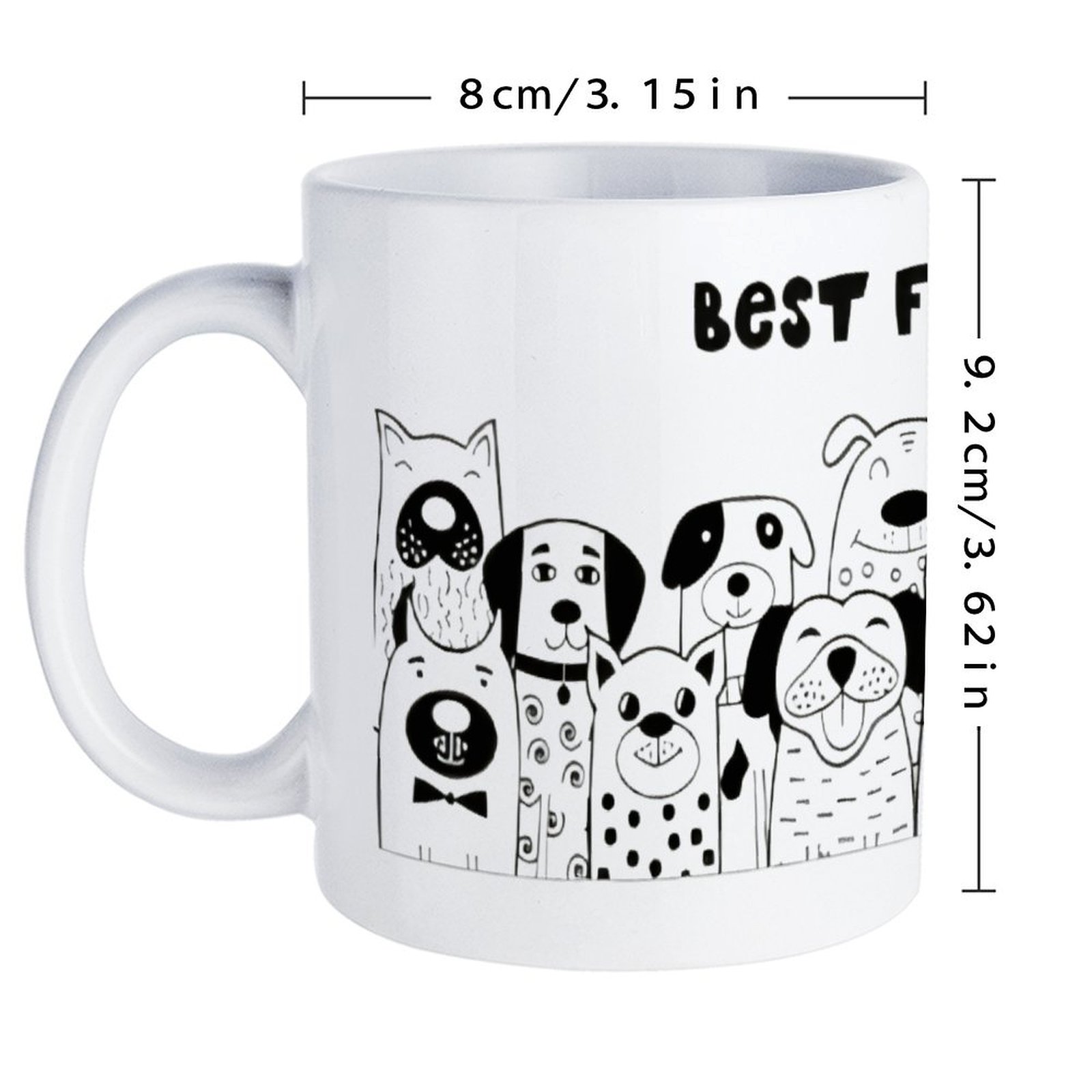Illustration Of Dogs With The  – Sublimation Mug White Bewertung und Preis