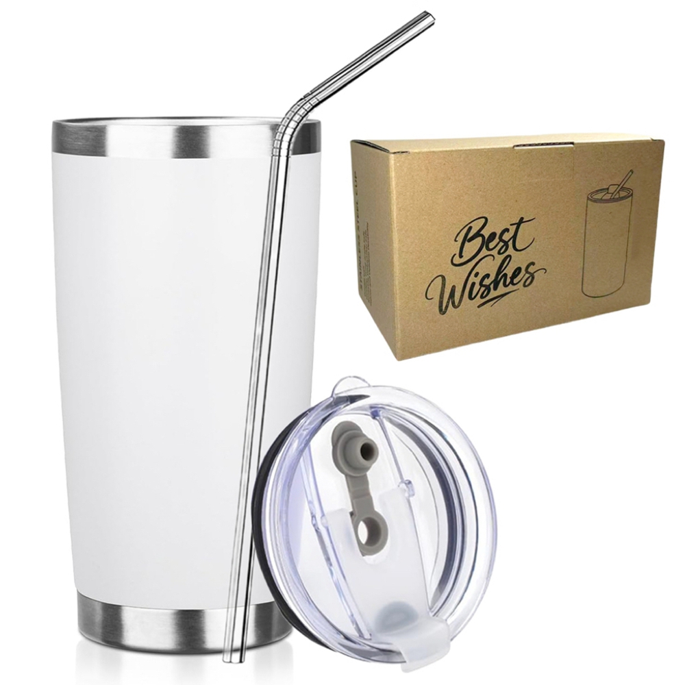 20oz Tumbler Mug with Lid and  – Tumbler 20Oz White Bewertung und Preis