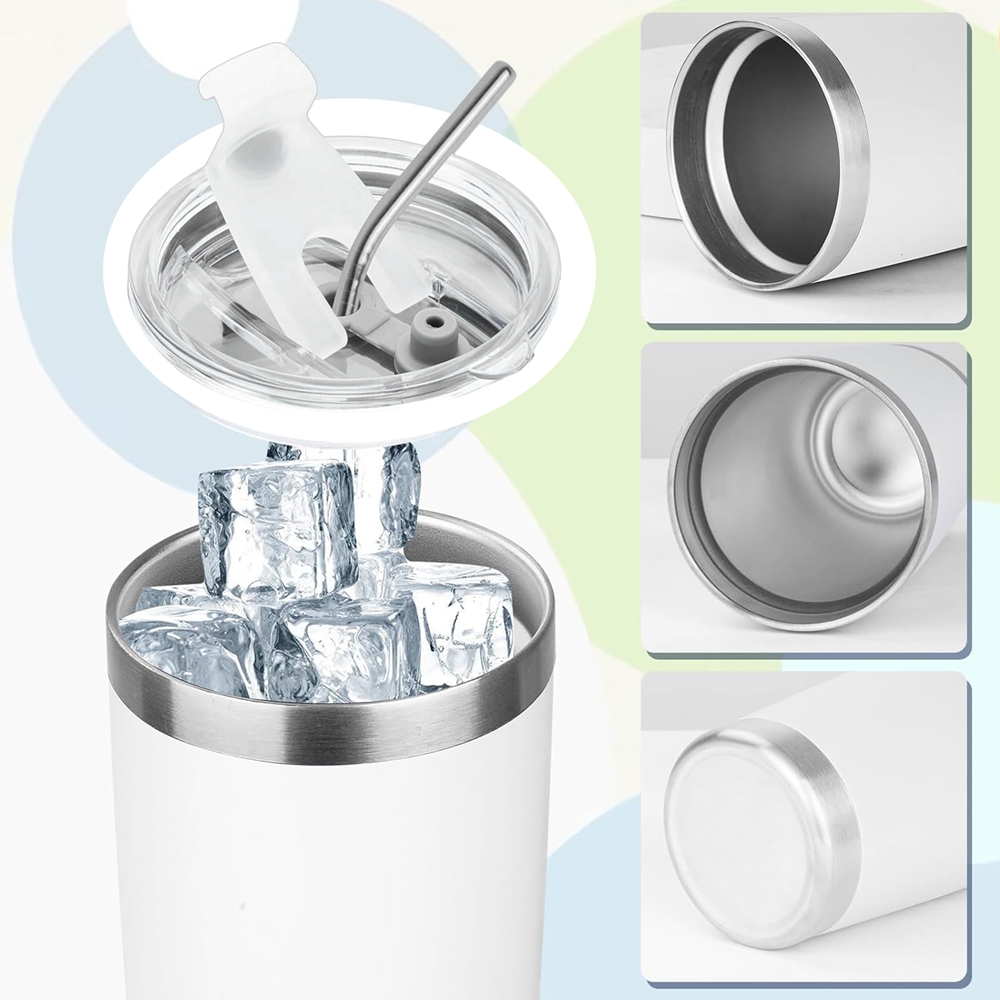 20oz Tumbler Mug with Lid and  – Tumbler 20Oz White Bewertung und Preis