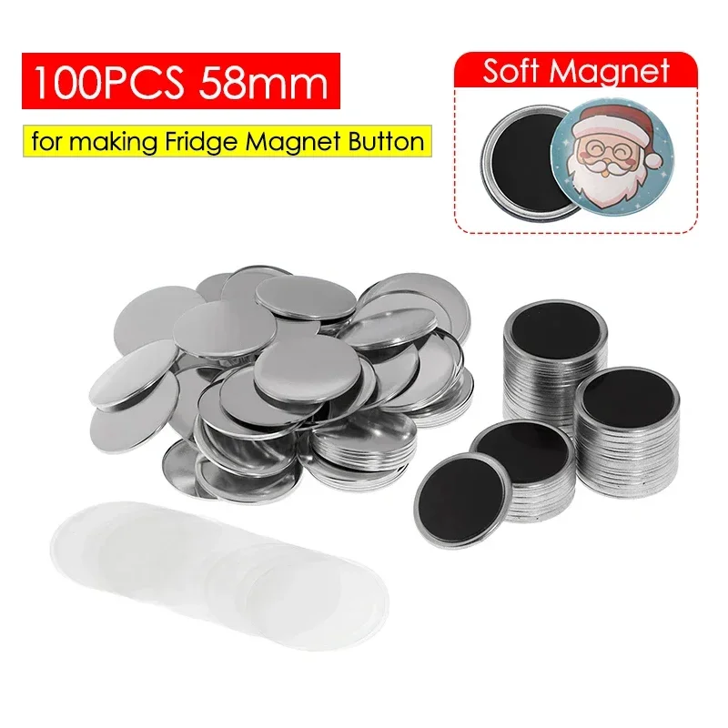 50/100PCS 25-75mm Magnet Refri – Button Badge Blank Bewertung und Preis