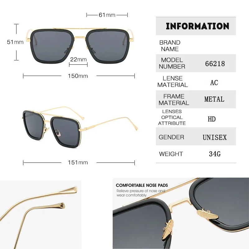 Steam Punk Tony Stark Sunglass – Metal Photo Panel Bewertung und Preis